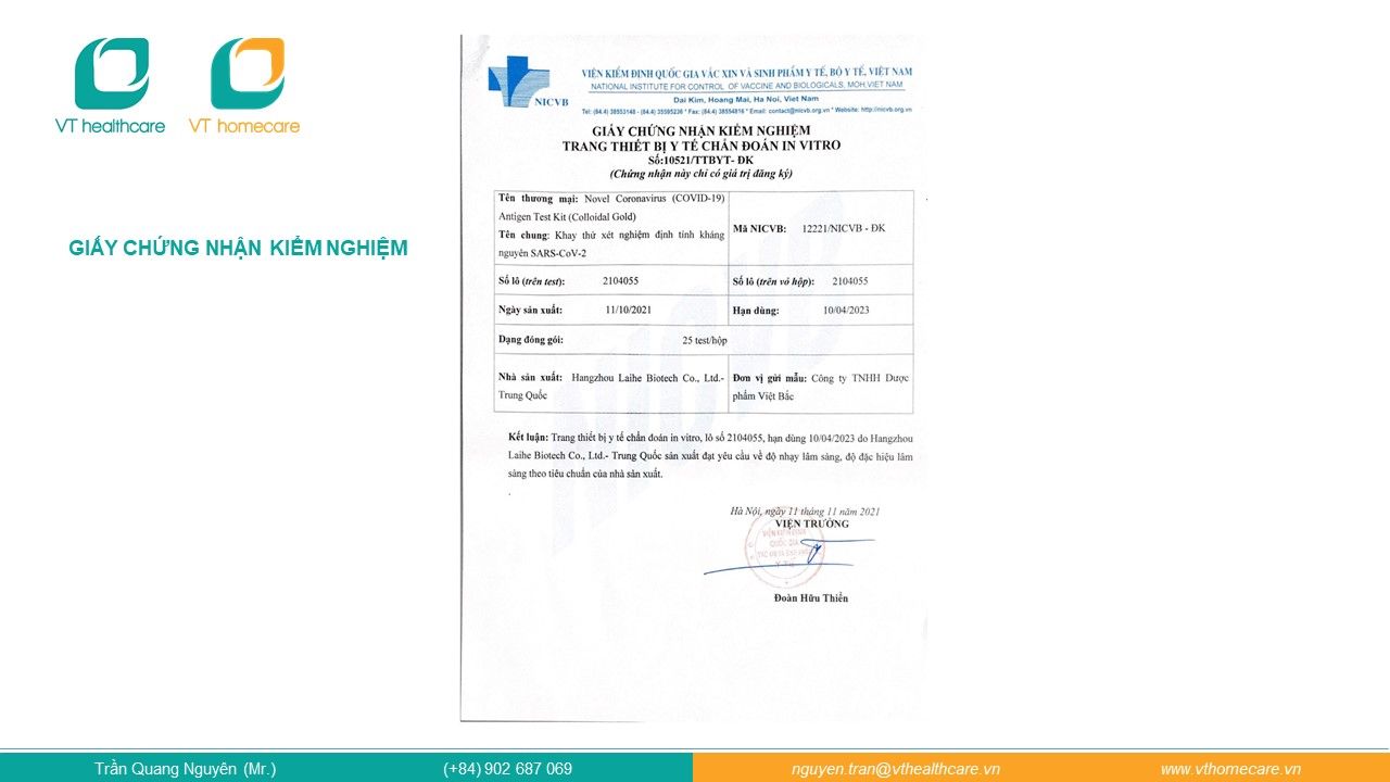  Bộ 3 kit test nhanh kháng nguyên Covid-19 bằng nước bọt LYHER 