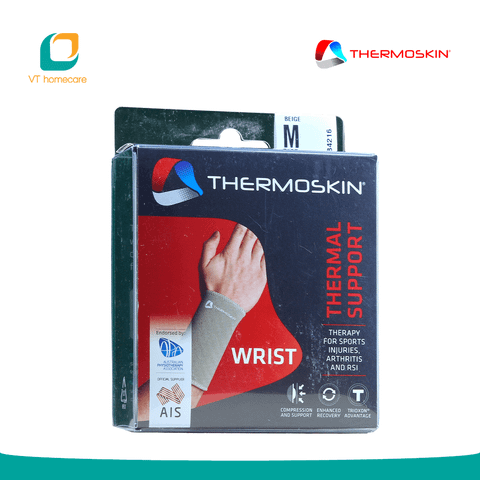  (Thermoskin) Băng nẹp cơ cổ tay giúp bảo vệ và hỗ trợ các cơ mềm quanh cổ tay (Thermal Wrist Support) 