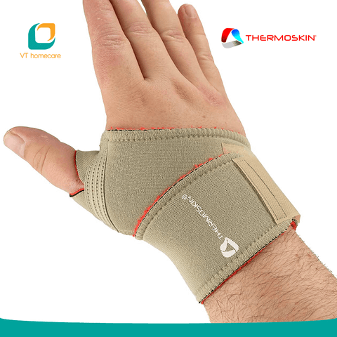  (Thermoskin) Băng nẹp khớp cổ tay 2 bên giúp bảo vệ và hỗ trợ gân/ khớp cổ tay khi hoạt động mạnh ( Adjustable Wrist Wrap) 