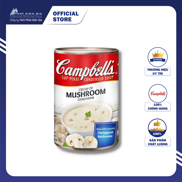 Súp Kem Nấm Campbell's 290g (Thương Hiệu Mỹ - SX Malaysia)