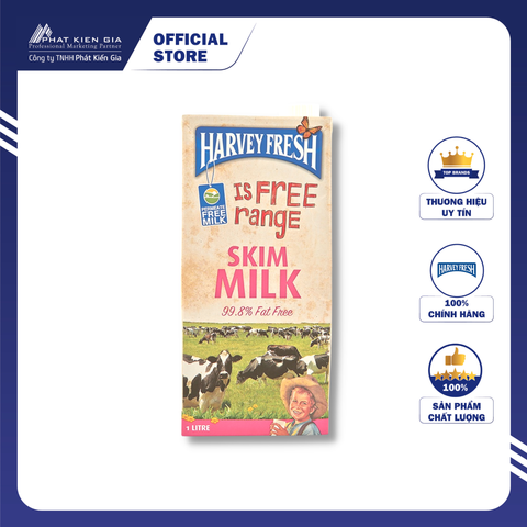 Sữa Tiệt Trùng Tách Béo Harvey Fresh 1L - Nhập Khẩu Úc | Harvey Fresh UHT Skim Milk 1L