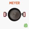 Nồi Chống Dính Forge Red Có Nắp Meyer 20cm - Thương Hiệu Mỹ, SX Thái Lan | Meyer Forge Red Saucepot 20cm