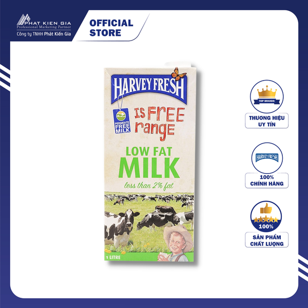 Sữa Tiệt Trùng Ít Béo Harvey Fresh 1L - Nhập Khẩu Úc | Harvey Fresh UHT Low Fat Milk 1L