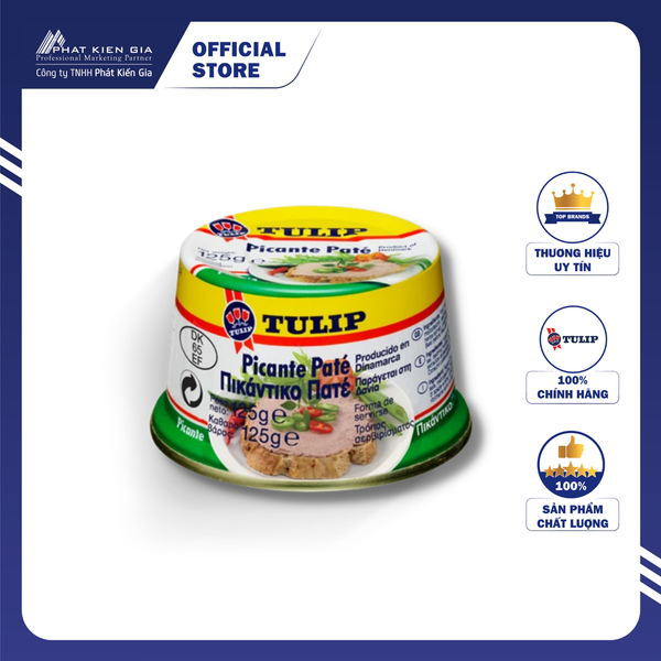 Pate Heo Cay Tulip 125g - Nhập Khẩu Đan Mạch | Tulip Picante Paté 125g