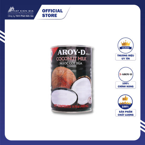 Nước Cốt Dừa Aroy-D 400ml - Nhập Khẩu Thái Lan | Aroy-D Coconut Milk 400ml