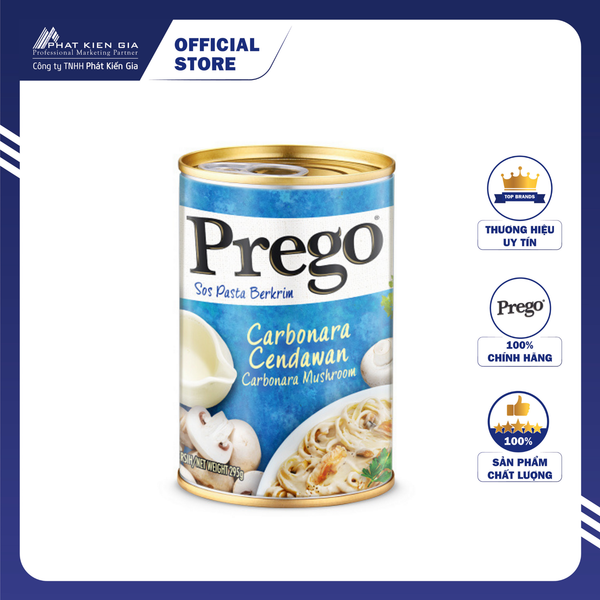 Sốt Mì Ý Carbonara Nấm Prego 295g (Thương Hiệu Mỹ - SX Malaysia)