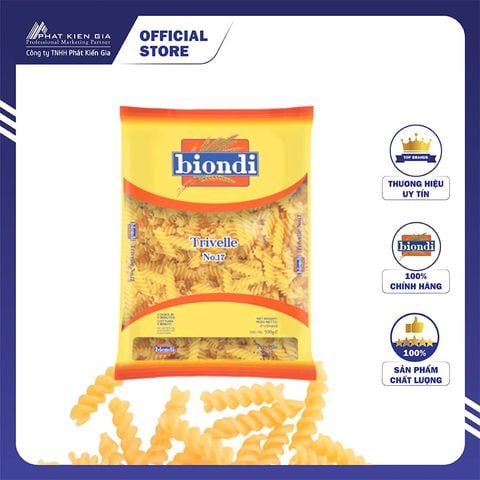 Nui Xoắn Trivelle Số 17 Biondi 500g - Thương Hiệu Úc, SX Thái Lan | Biondi Trivelle No.17 500g