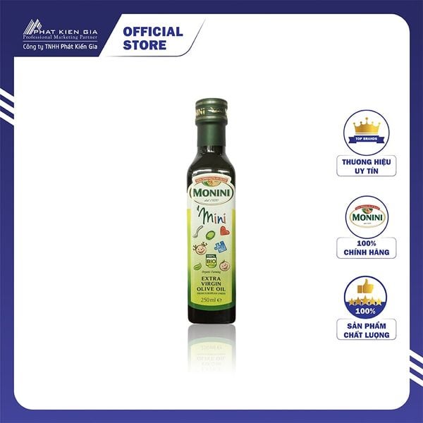 Dầu Oliu Organic Cho Bé Monini 250ml (Italy)