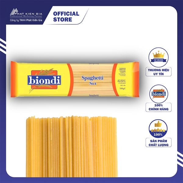 Mì Ý Spaghetti Số 4 Biondi 500g (Thương Hiệu Úc - SX Thái Lan)