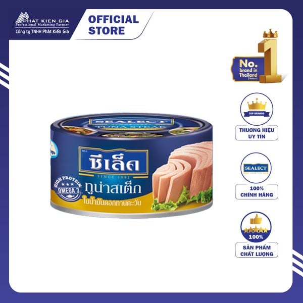 Cá Ngừ Cắt Khúc Ngâm Dầu Hướng Dương Sealect 165g (Thái Lan)