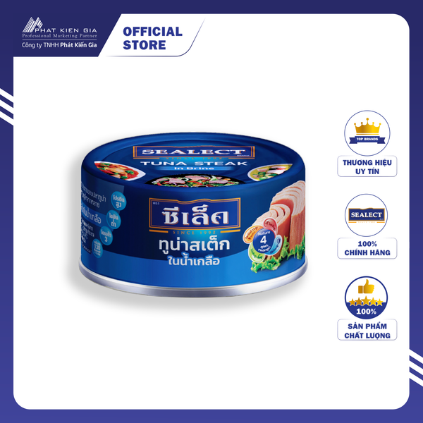 Cá Ngừ Cắt Khúc Ngâm Nước Muối Sealect 165g (Thái Lan)