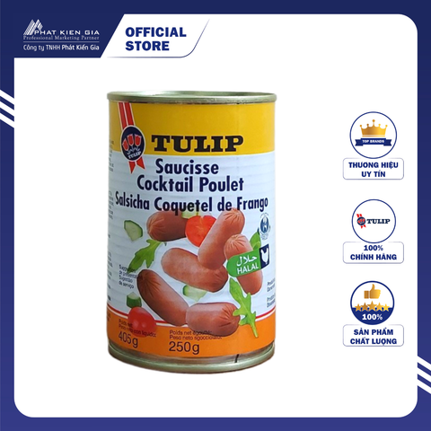 Xúc Xích Gà Cocktail Tulip 405g - Nhập Khẩu Đan Mạch | Tulip Chicken Cocktail Sausages 405g