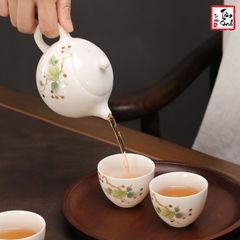 Bộ ấm trà Ngọc Bích Hoa Kim phong cách Nhật Bản