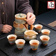 Bộ ấm trà men cổ Sơn Thủy Thanh Tuyết