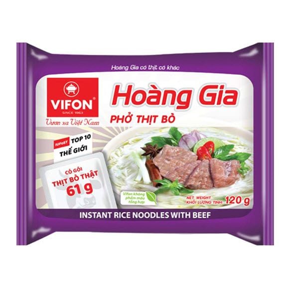 Phở Thịt Bò Vifon Hoàng Gia (Có Thịt Thật) Gói 120g