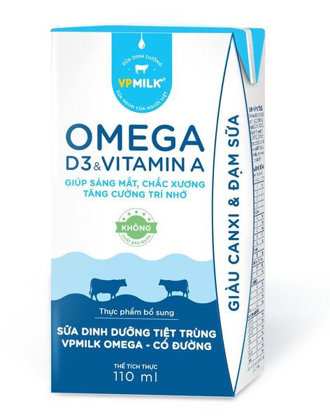 Sữa DD TT VPMilk OMEGA có đường 4x110ml