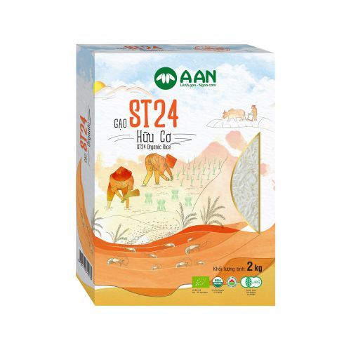 Gạo thơm ST24 Organic A An 2kg