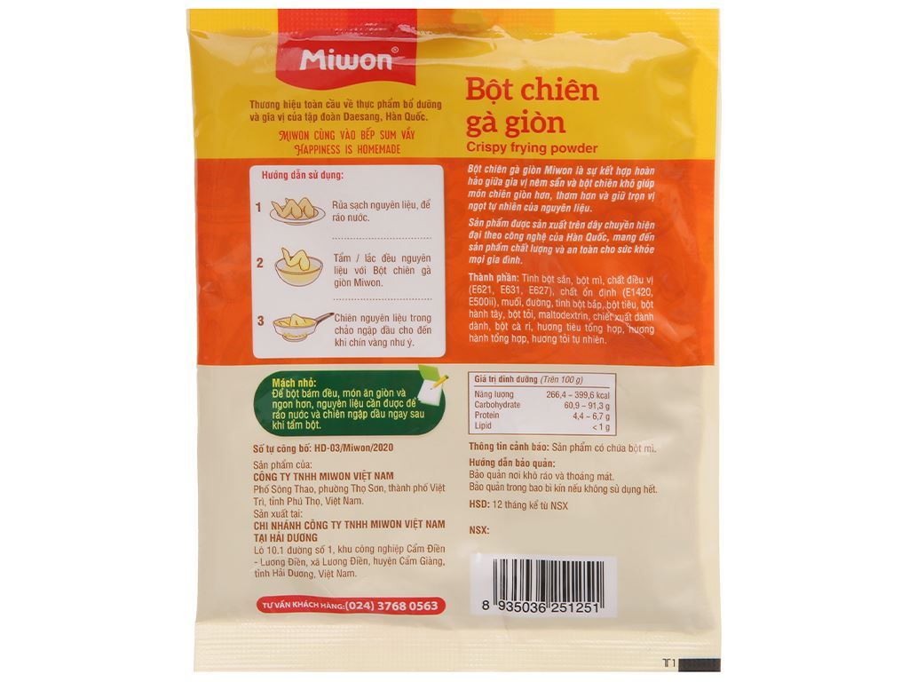 Bột Chiên Gà Giòn Miwon Gói 70g