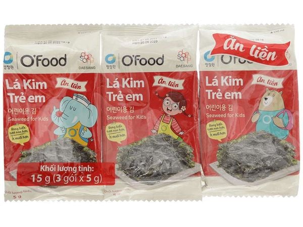 Lá kim trẻ em 3x5g (Mua 2 lốc tặng 1 lốc)