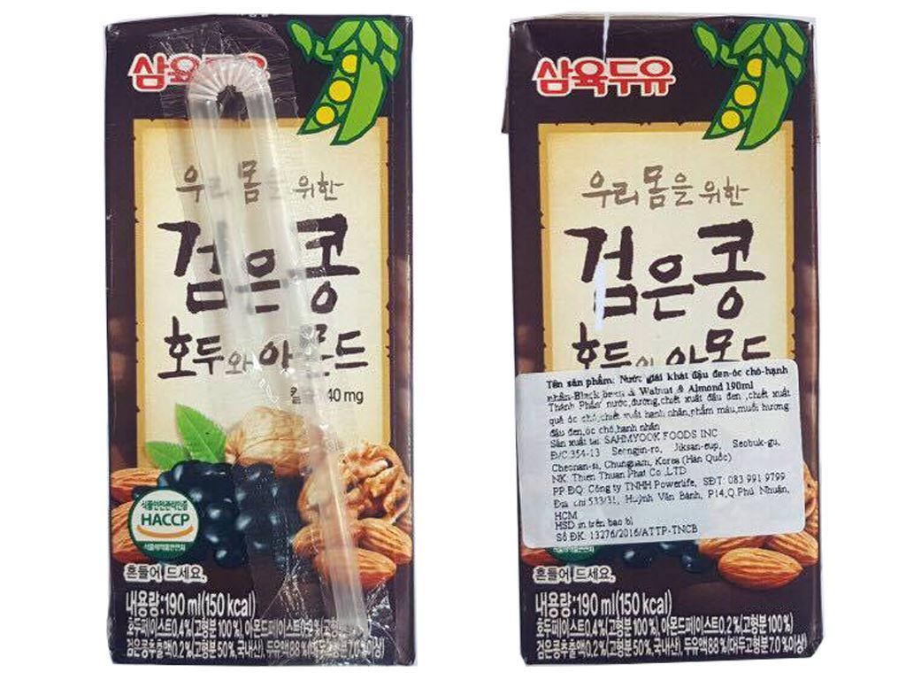 Sữa Đậu Đen - Óc Chó Hanh Nhân 190ml x 3