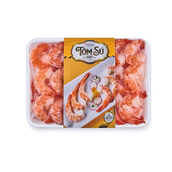 Tôm sú Thịt hấp Minh phú 300gr/khay