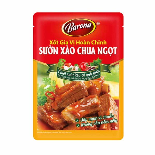 Xốt GVHC Sườn xào chua ngọt Barona 80g (20/H)