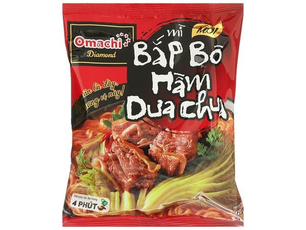 Mì Omachi Diamond bắp bò hầm dưa chua 120g