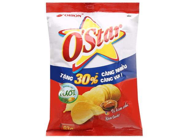 Snack O'Star vị kim chi 63g