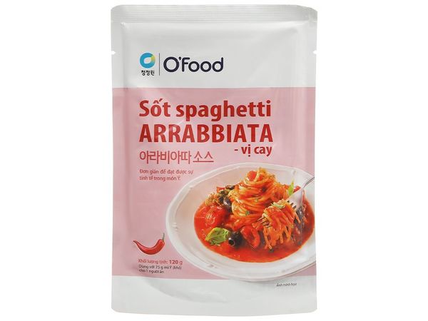Sốt Spaghetti Arrabbiata vị cay 120g O'Food