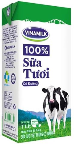Sữa Tươi Tiệt Trùng Có Đường Vinamilk Hộp 1L