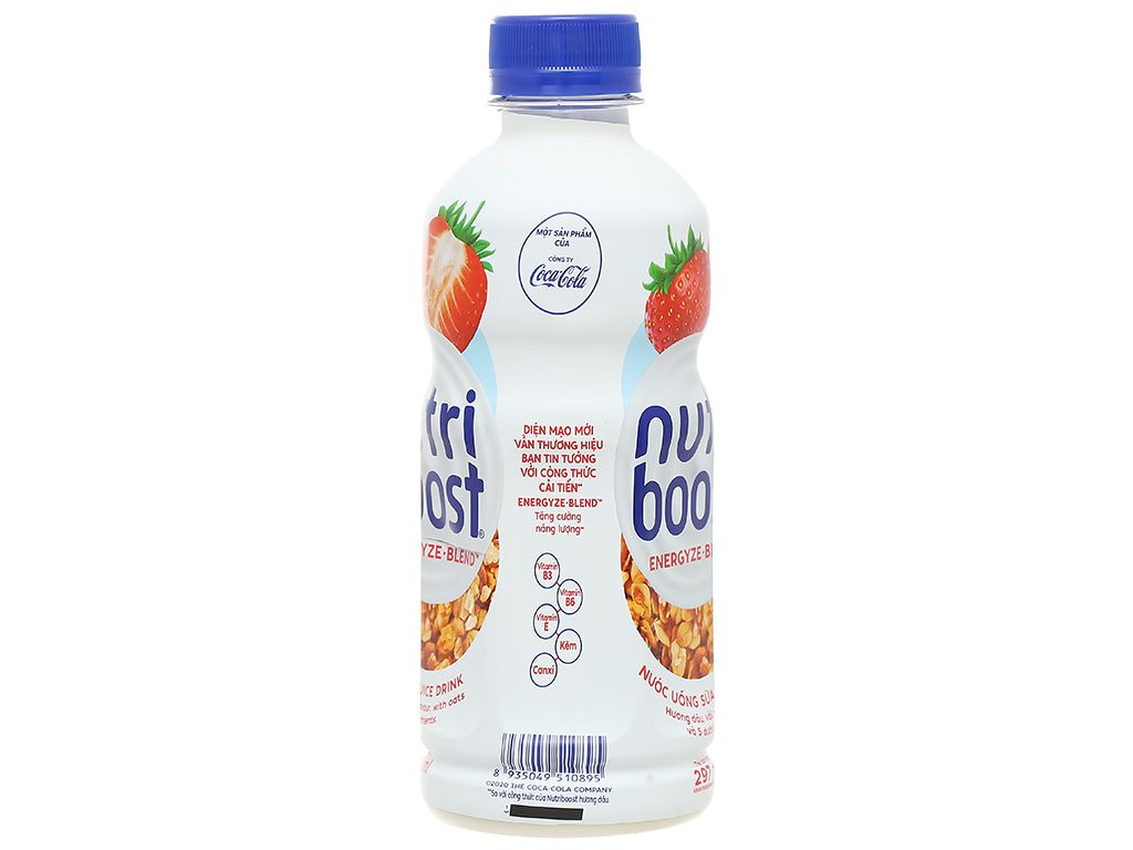 Sữa và Nước trái cây Nutriboots Dâu 297ml