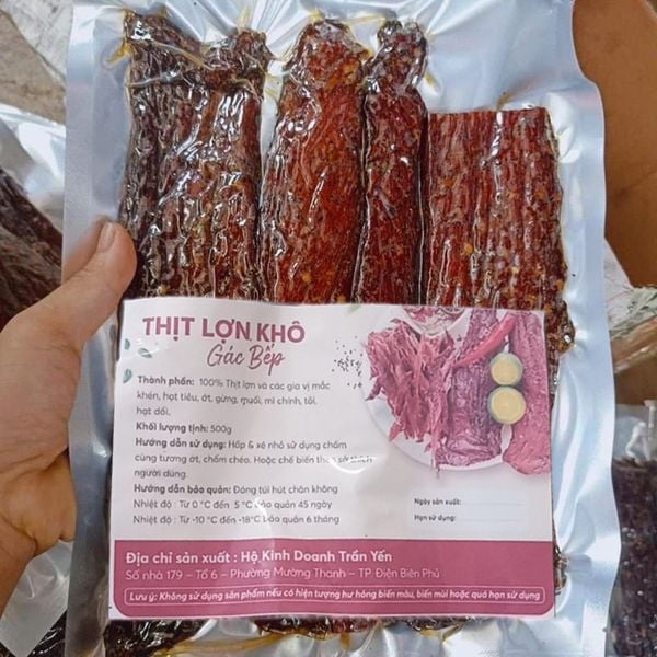 Thịt lợn khô gác bếp Tây Bắc 500g