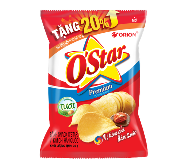 Snack O'Star vị kim chi 36g