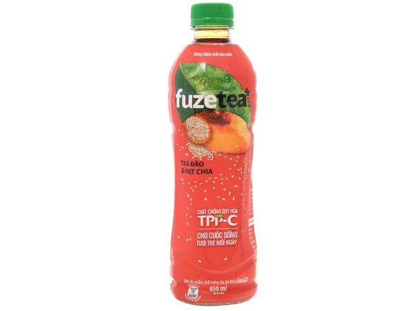 Trà Fuze Tea Đào & hạt Chia 450ml