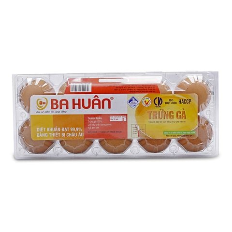 Trứng Gà Ba Huân Hộp 10 Quả (113045)