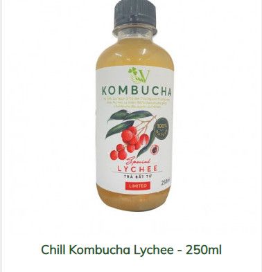 Vchill kombucha Trà bất tử vị vải 250ml