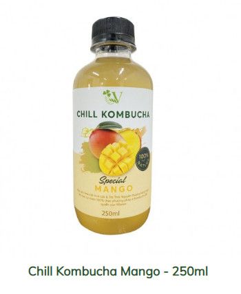 Vchill kombucha Trà bất tử vị xoài 250ml