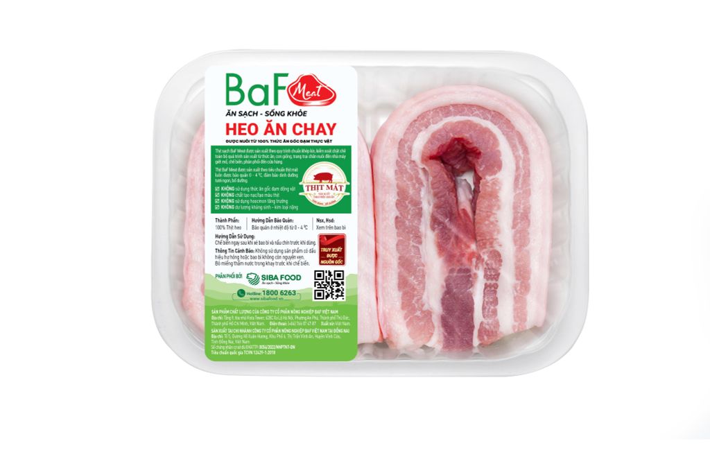 Ba Chỉ Heo ăn chay BAF (Đặc biệt) 500g