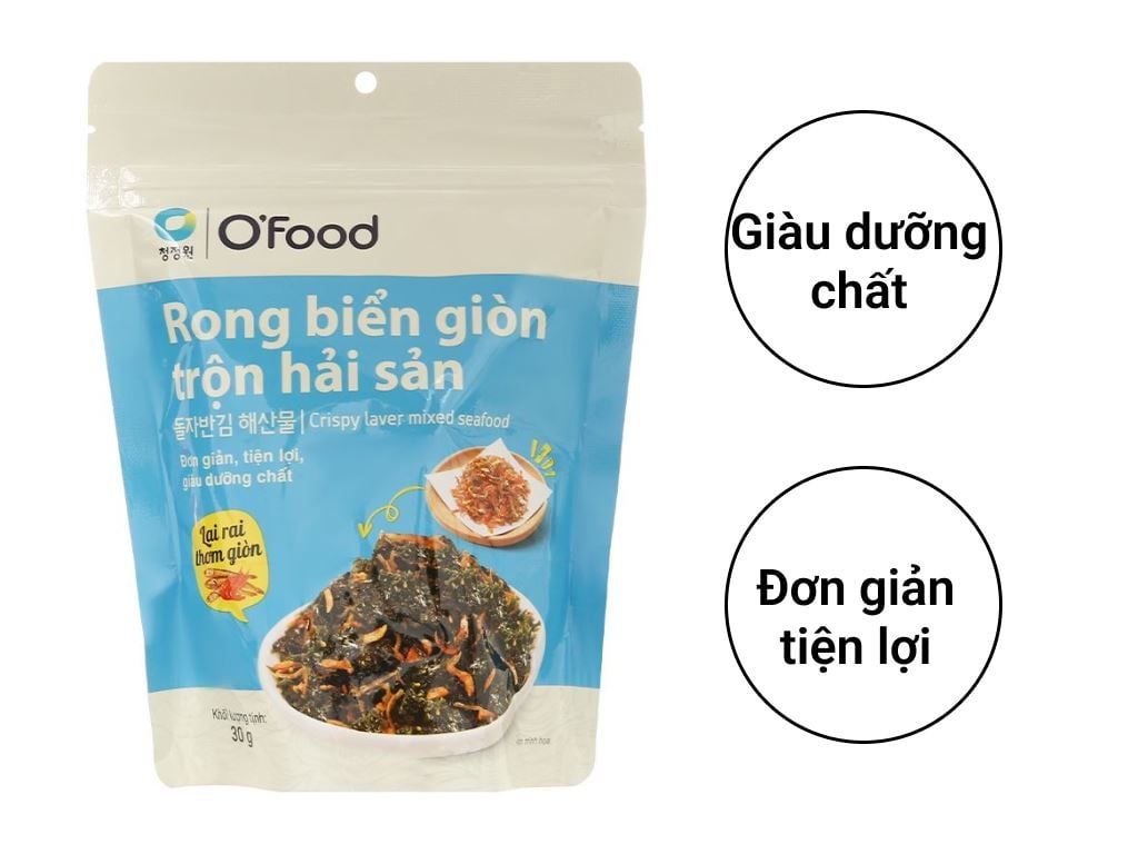 Rong biển giòn trộn hải sản O'food Gói 30g