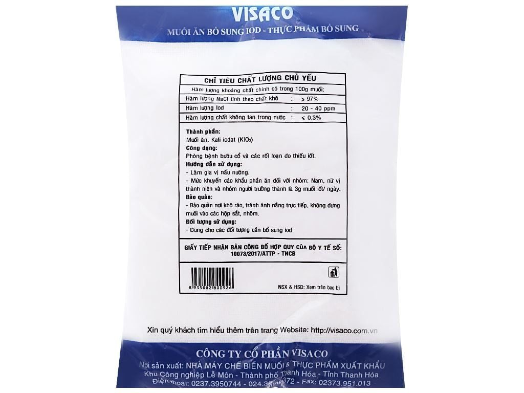 Muối tinh Mặt trời Gói 450g