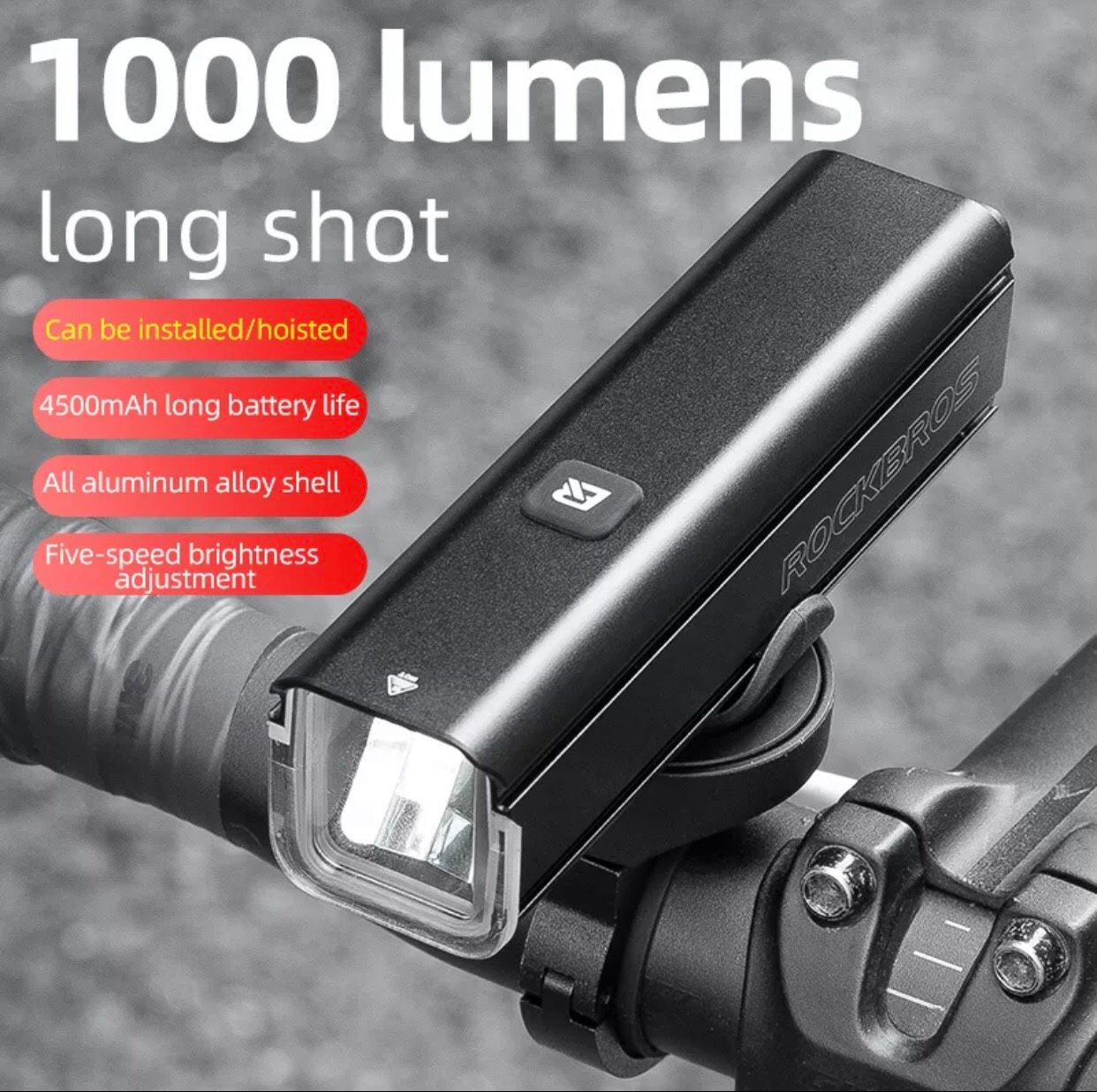  Đèn trước xe đạp Rockbros 1000 lumen RHL-1000 