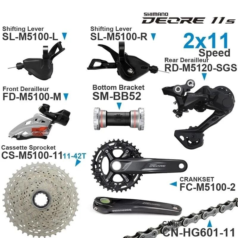  Full Groupset Shimano Deore M5100 2×11 speed 