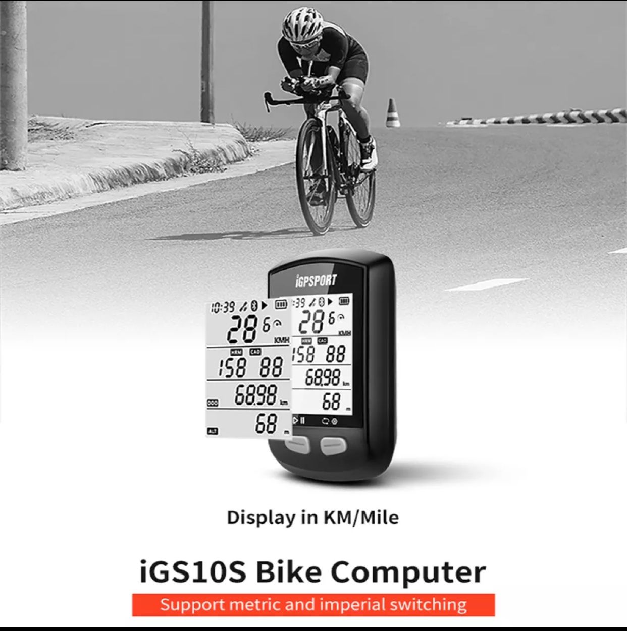  Đồng hồ tốc độ GPS không dây IGPSport iGS10S 