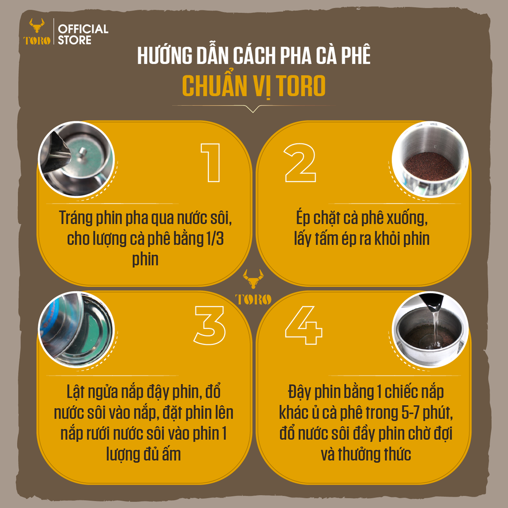 Bộ Mix Cà Phê Bột Toro Robusta & Toro Robusta Honey Nguyên Chất 100% - 500gr/Gói