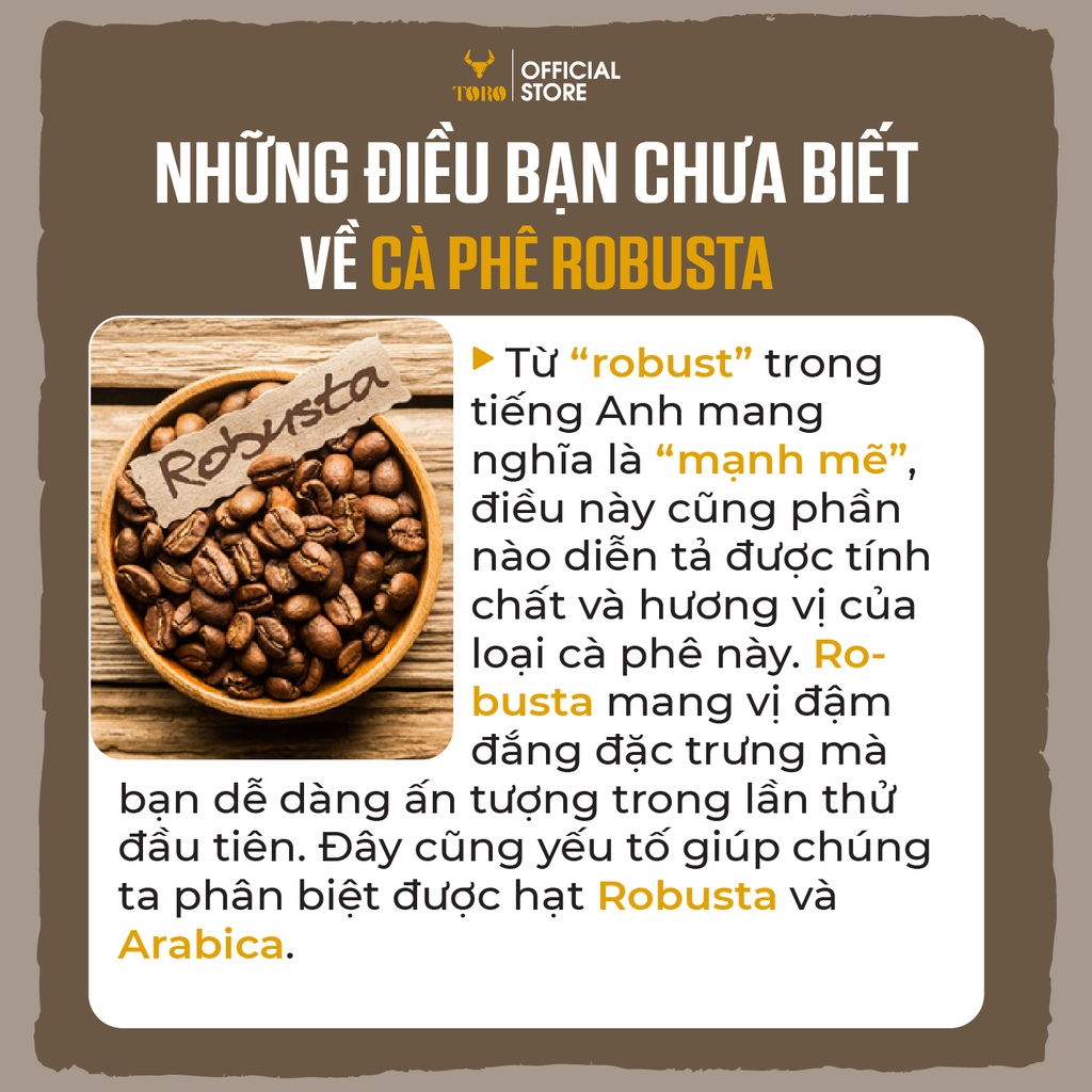 Bộ Mix Cà Phê Bột Toro Robusta & Toro Robusta Honey Nguyên Chất 100% - 500gr/Gói