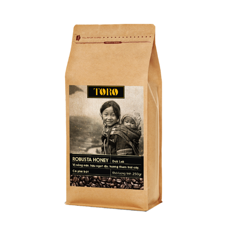 Cà Phê Bột Toro Robusta Honey Nguyên Chất 100% - Gói 250gr
