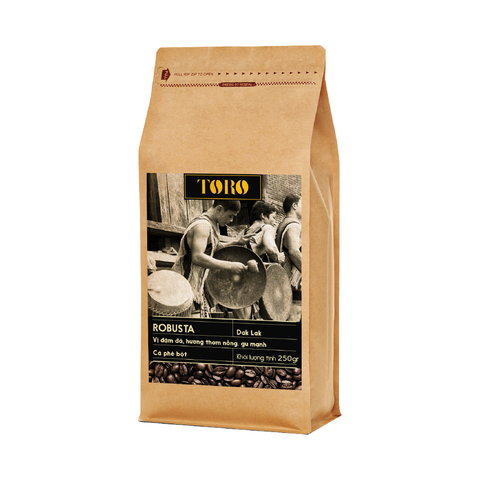 Cà Phê Bột Toro Robusta Nguyên Chất 100% - Gói 250gr