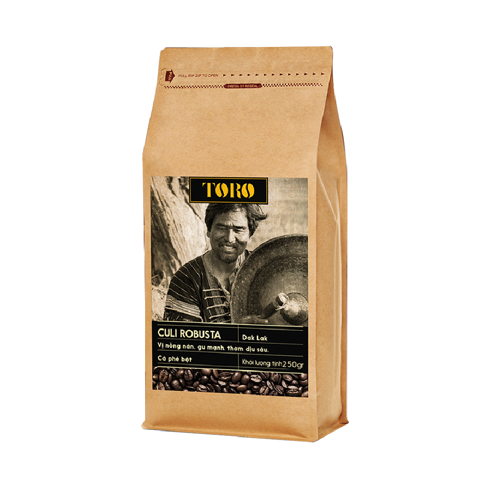 Cà Phê Bột Toro Culi Robusta Nguyên Chất 100% -  Gói 250gr