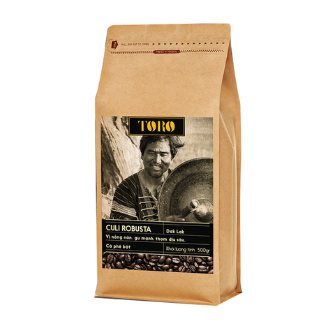 Cà Phê Bột Toro Culi Robusta Nguyên Chất 100% - Gói 500gr