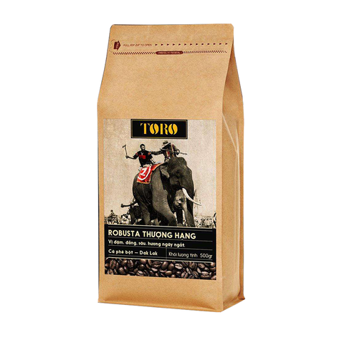 Cà Phê Bột Toro Robusta Thượng Hạng Nguyên Chất 100% - Gói 500gr